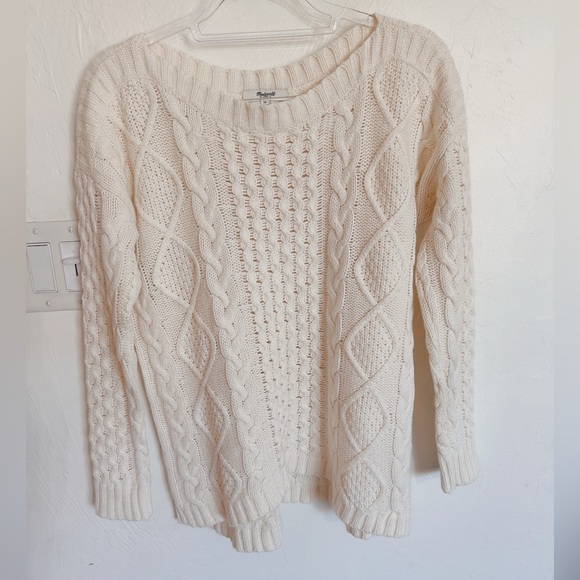 Madewell Cream Cable Knit Sweater - Picture 8 of 10